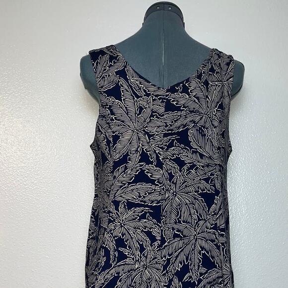 VINTAGE Liberty House Young Hawaii Wild Palms Mini Dress Woman's Medium blue - Picture 8 of 16